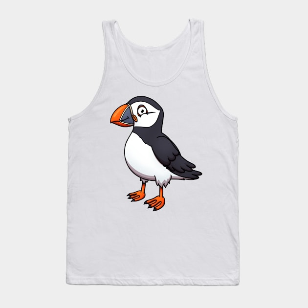 Cute Puffin Tank Top by TheMaskedTooner